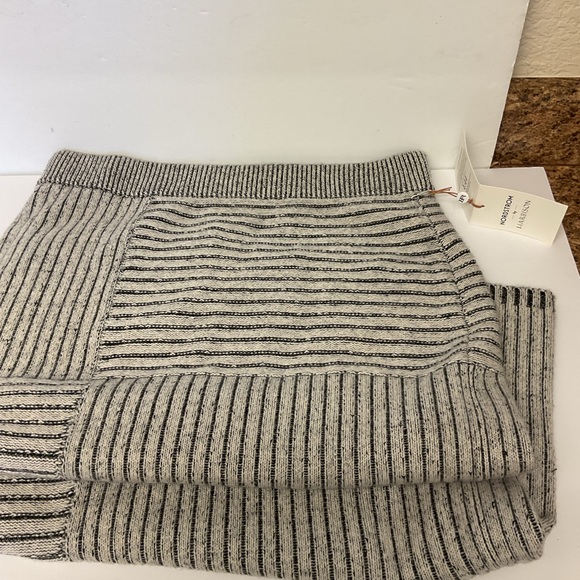 NORDSTROM HARBISON WOOL AND CASHMERE MAXI SWEATER SKIRT BLACK/GRAY LARGE NWT - Picture 9 of 11